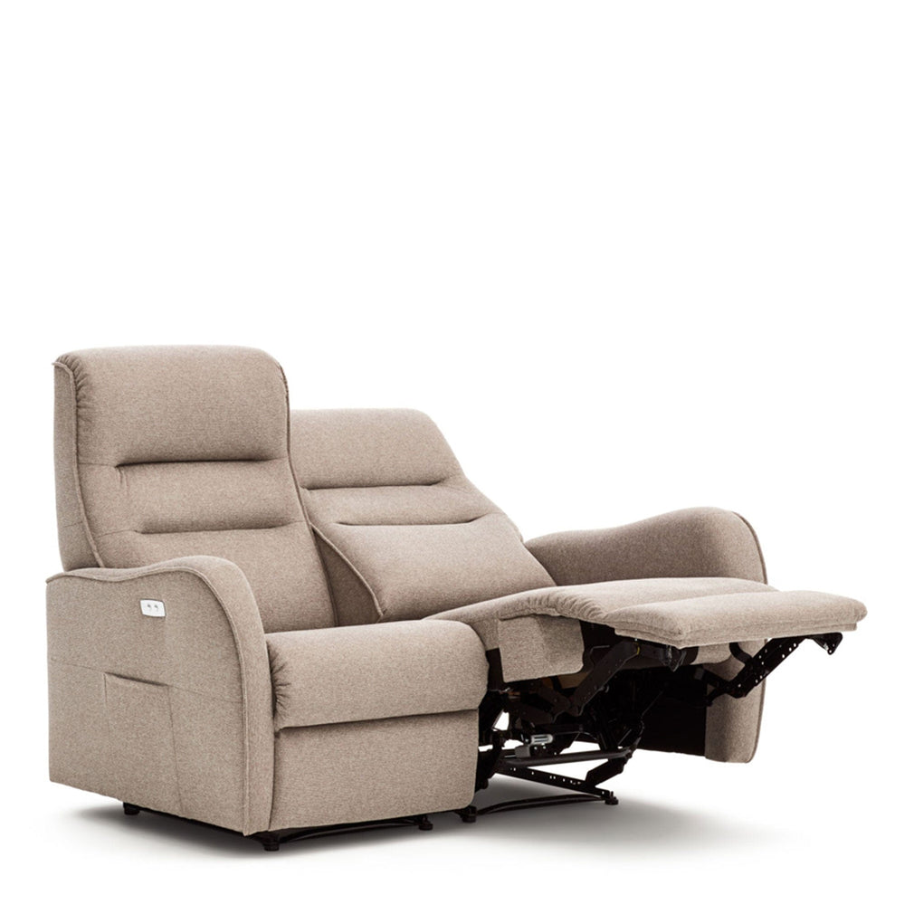 2 Seat Sofa With 2 Power Recliners Single Motor In Fabric Grade D