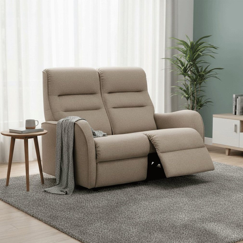 2 Seat Sofa With 2 Power Recliners Single Motor In Fabric Grade D