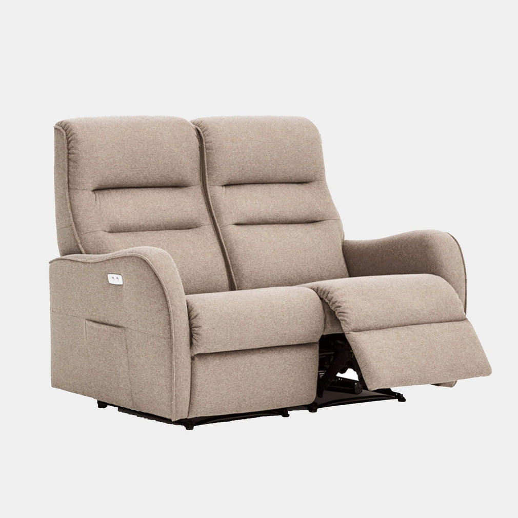 2 Seat Sofa With 2 Power Recliners Single Motor In Fabric Grade D