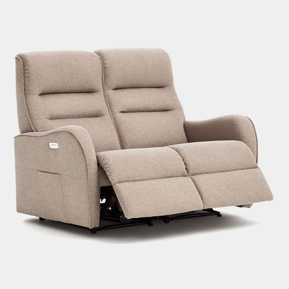 2 Seat Sofa With 2 Power Recliners Single Motor In Fabric Grade D