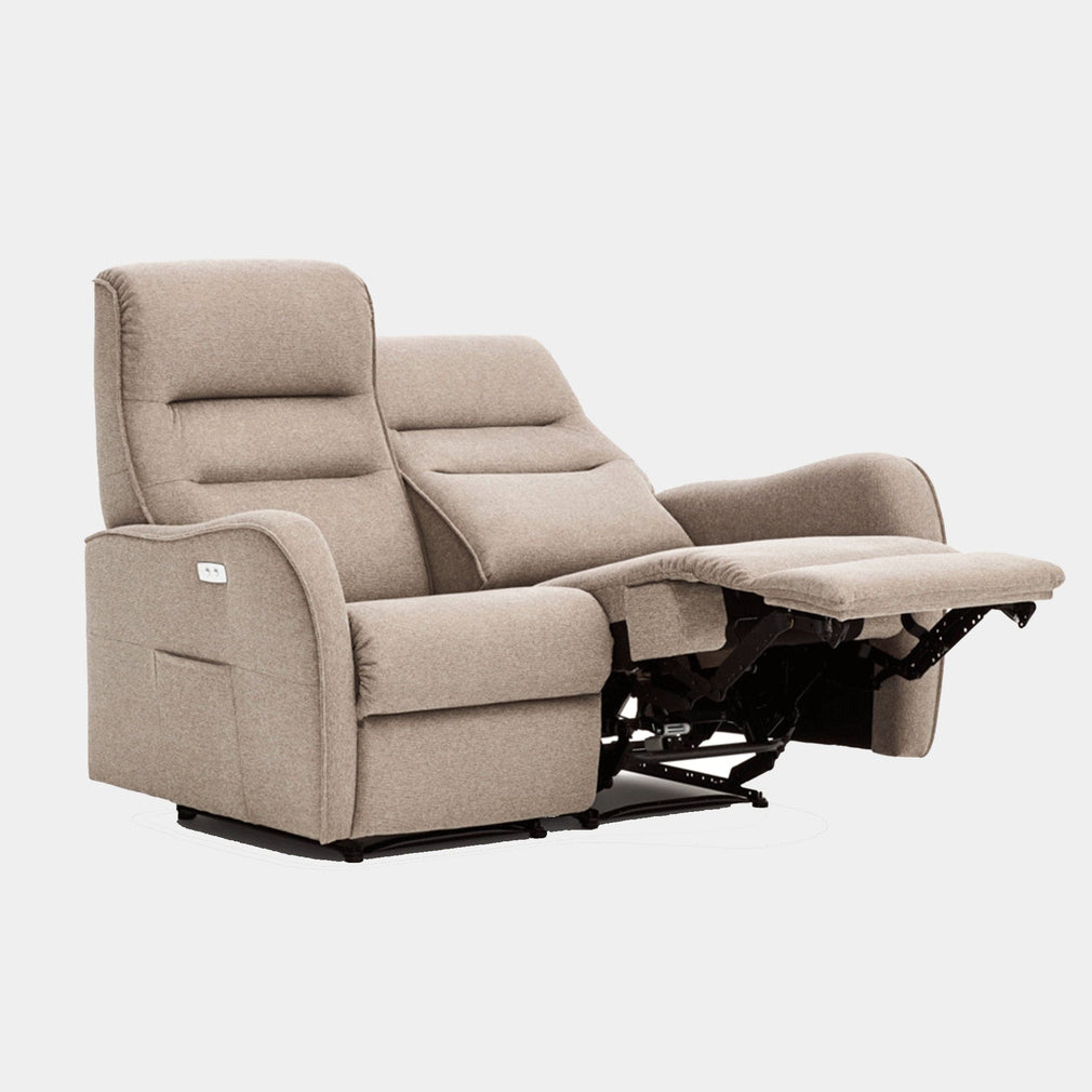 2 Seat Sofa With 2 Power Recliners Single Motor In Fabric Grade D