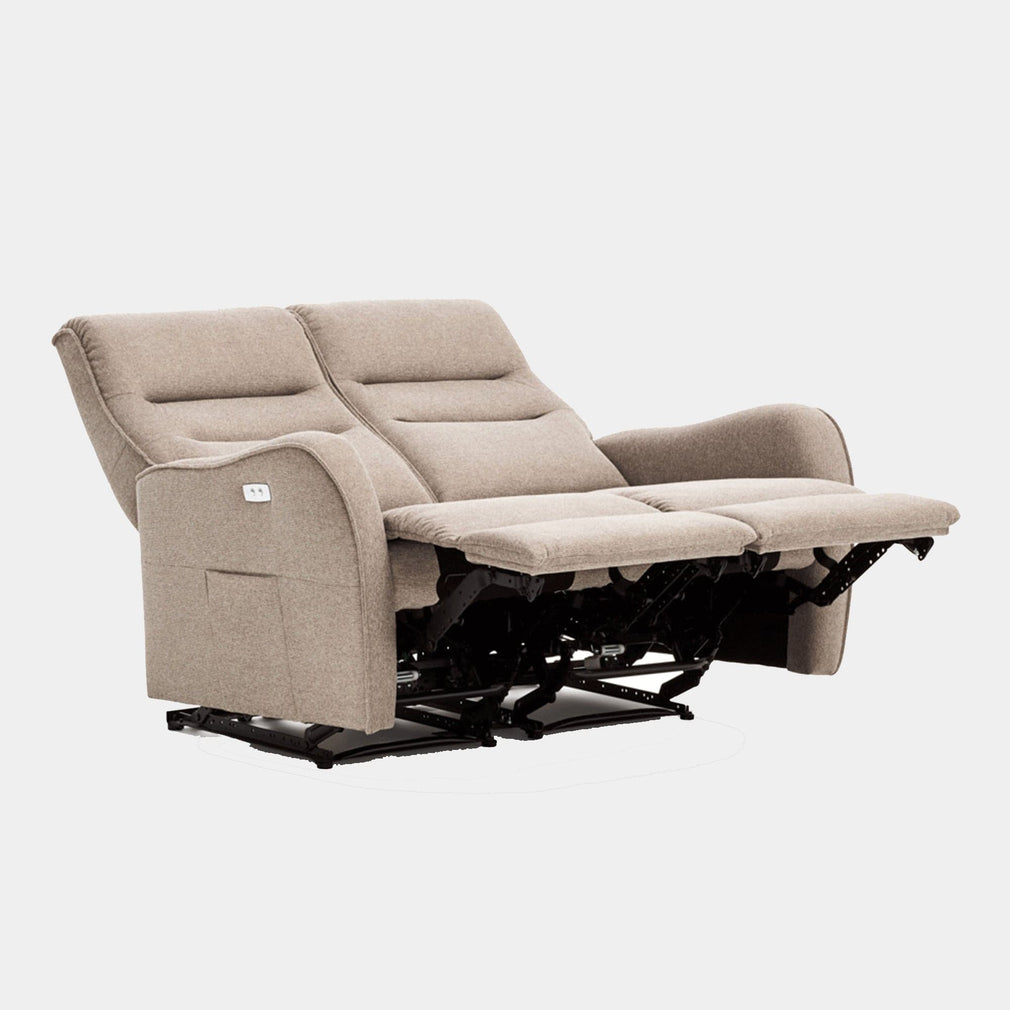 2 Seat Sofa With 2 Power Recliners Single Motor In Fabric Grade D
