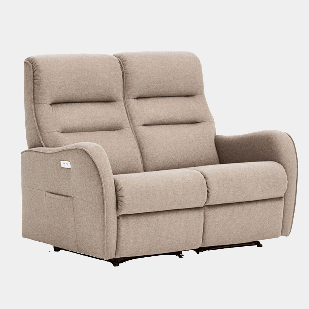 2 Seat Sofa With 2 Power Recliners Single Motor In Fabric Grade D