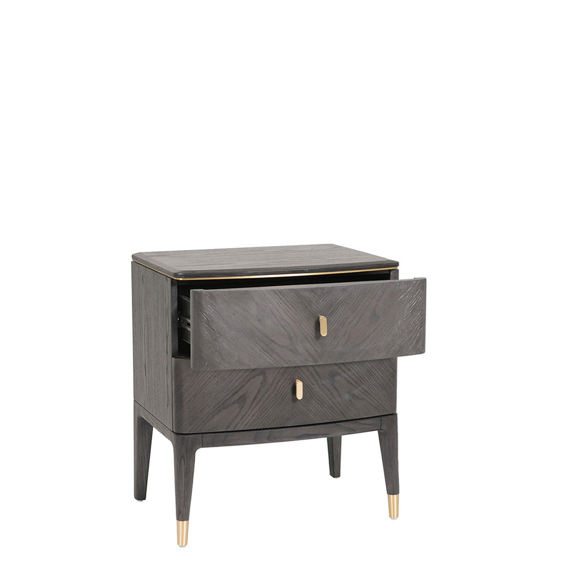 Dynasty - 2 Drawer Bedside Chest In Ebony Finish