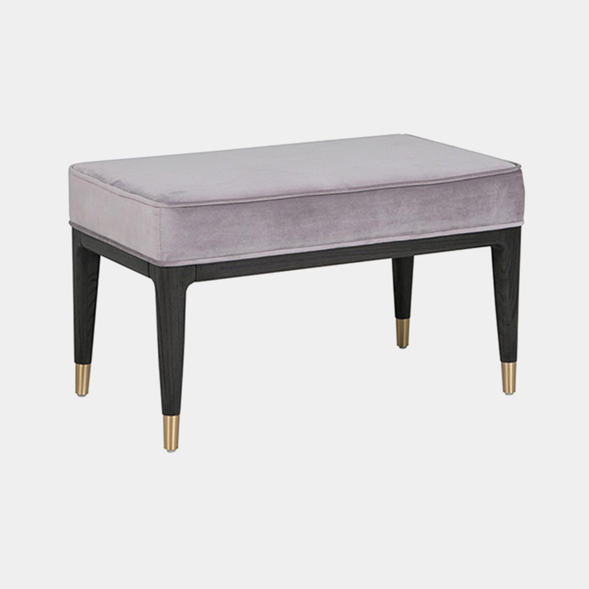 Dynasty - Dressing Stool In Ecru Velvet/Ebony Finish