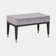 Dynasty - Dressing Stool In Ecru Velvet/Ebony Finish
