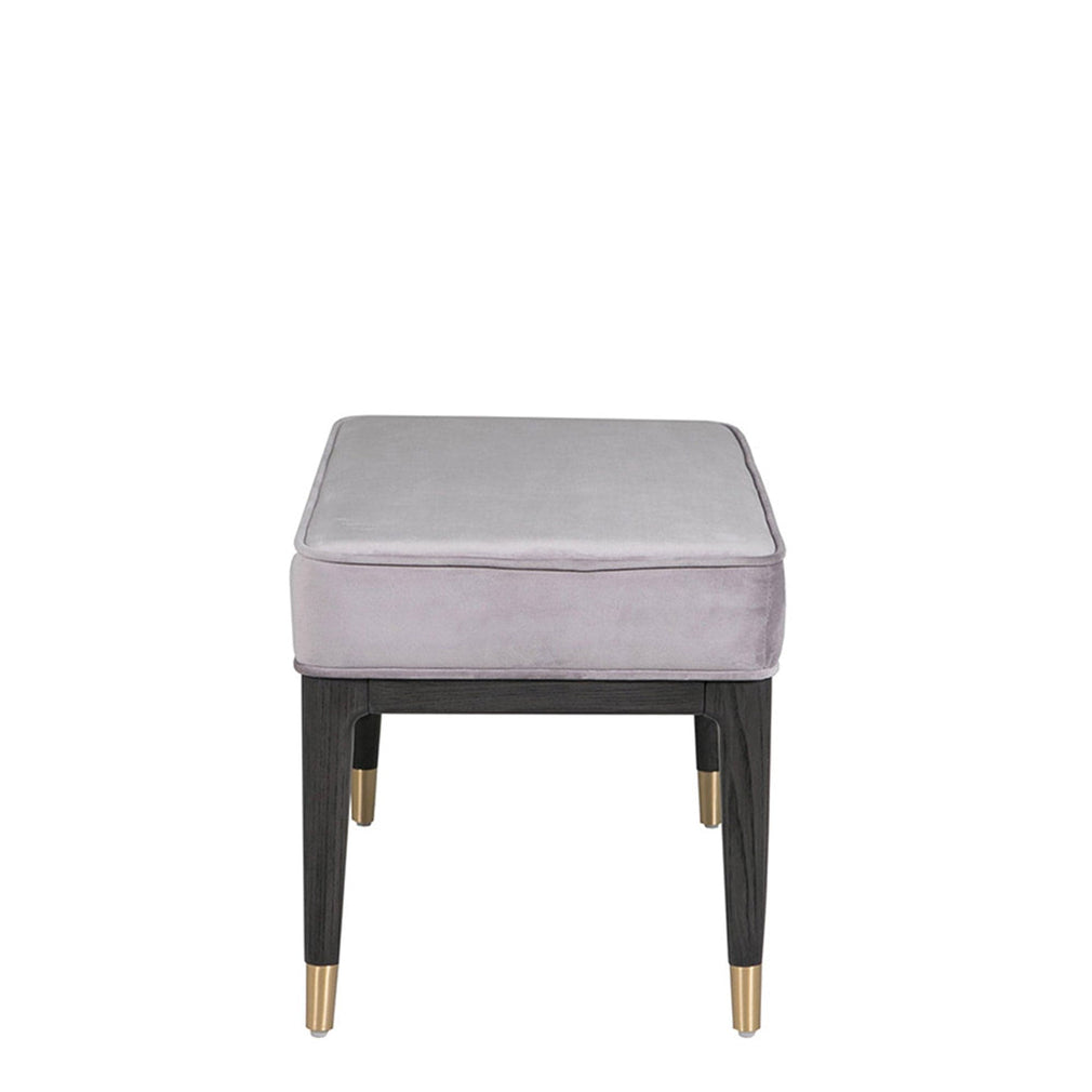 Dynasty - Dressing Stool In Ecru Velvet/Ebony Finish
