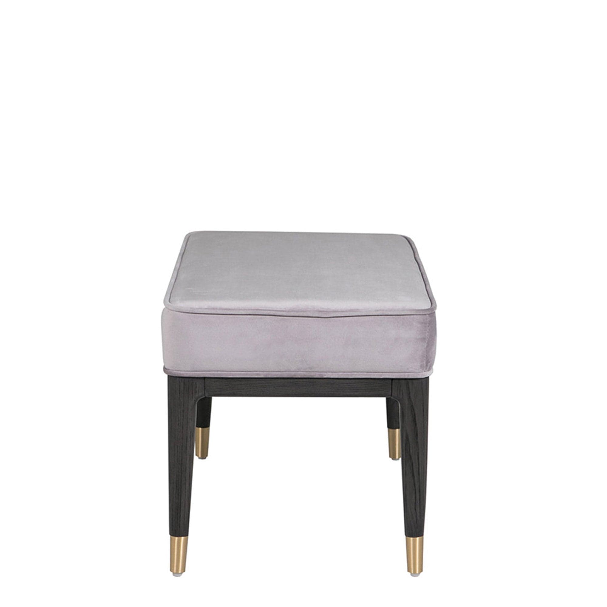 Dynasty - Dressing Stool In Ecru Velvet/Ebony Finish