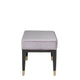 Dynasty - Dressing Stool In Ecru Velvet/Ebony Finish