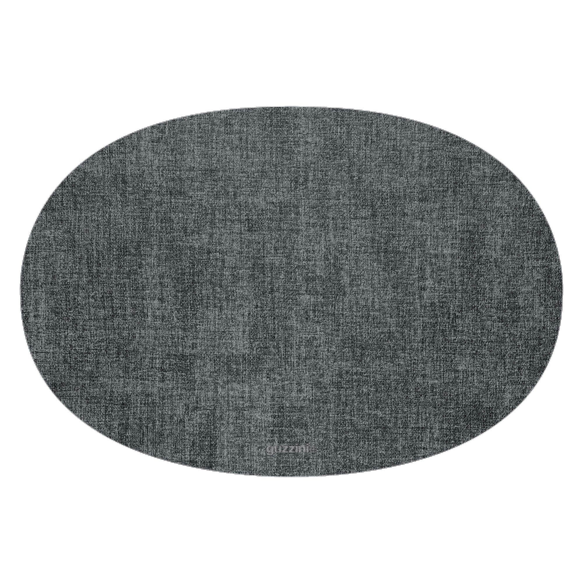 Fabric Oval Reversible Placemat Grey
