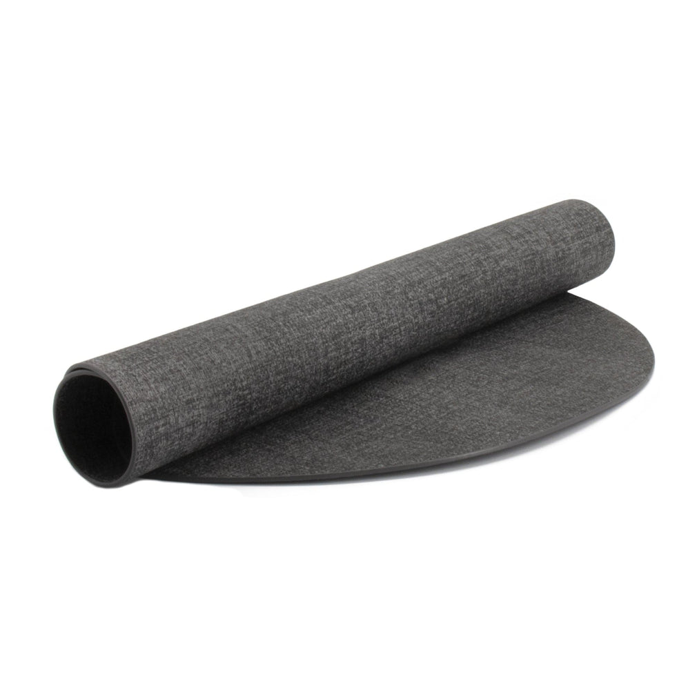 Fabric Oval Reversible Placemat Grey