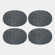 Tiffany Grey - Oval Reversible Placemats, Set of 4