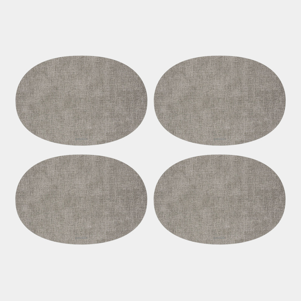 Tiffany Sky Grey Oval - Reversible Placemats, Set of 4