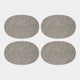 Tiffany Sky Grey Oval - Reversible Placemats, Set of 4