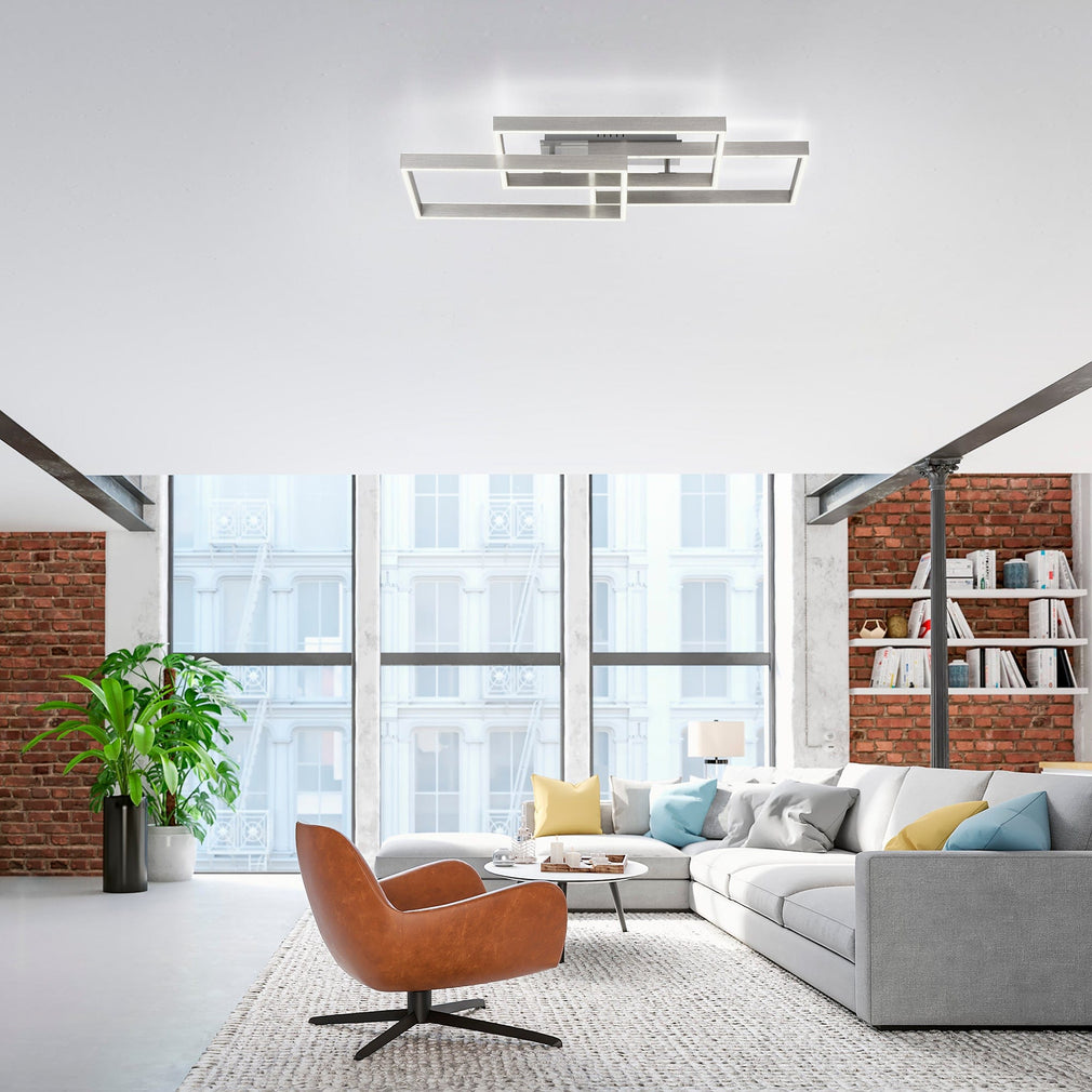 Hisconda LED Rectangles Flush - With Remote Control