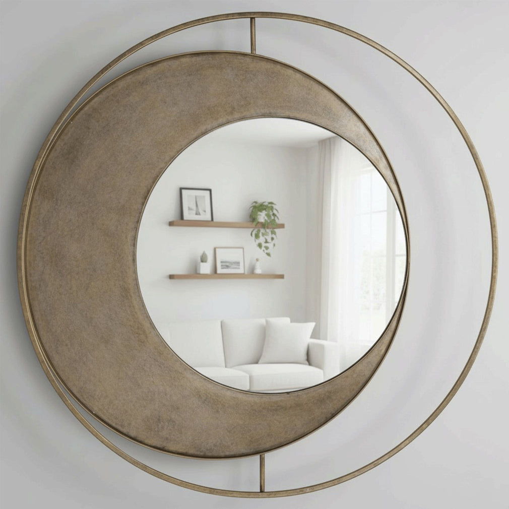Concentric Circles Mirror Gold (WG)