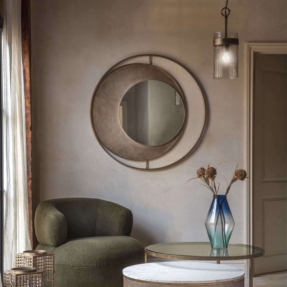 Concentric Aged Gold - Wall Mirror