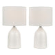 Laura Ashley Penny Twin Pack Table Lamp Cream With Shade