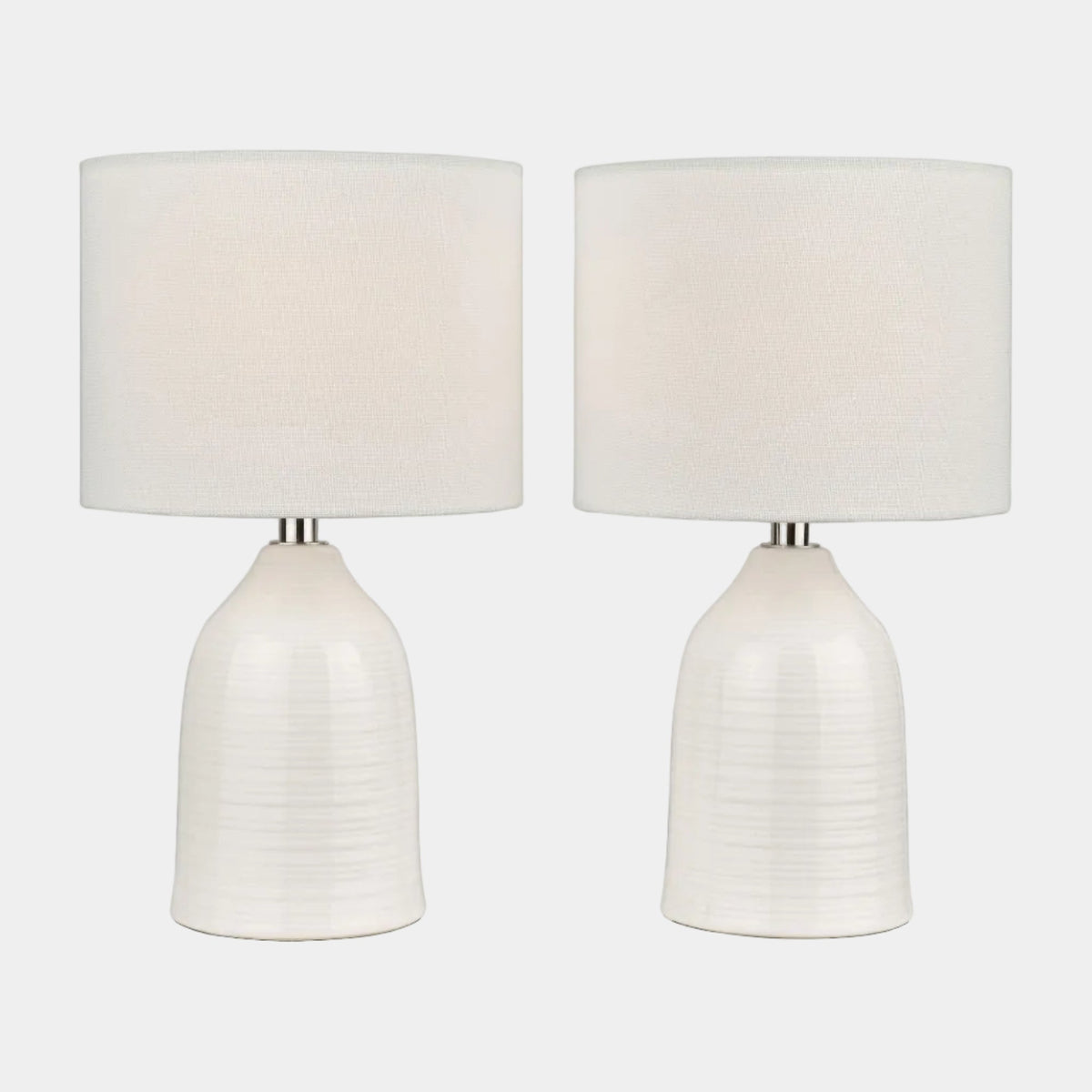 Laura Ashley - Penny Cream Table Lamp - Twin Pack | Lowest Price