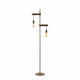 Babylon Floor Lamp Oak/Antique Brass Finish