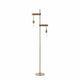 Babylon Floor Lamp Oak/Antique Brass Finish