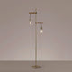 Babylon Floor Lamp Oak/Antique Brass Finish