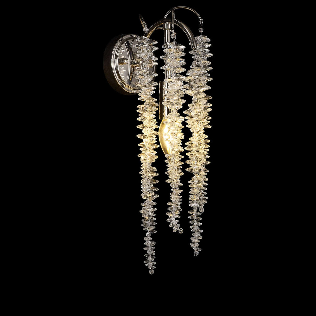 Flora Wall Light Polished Nickel/Clear Crystal