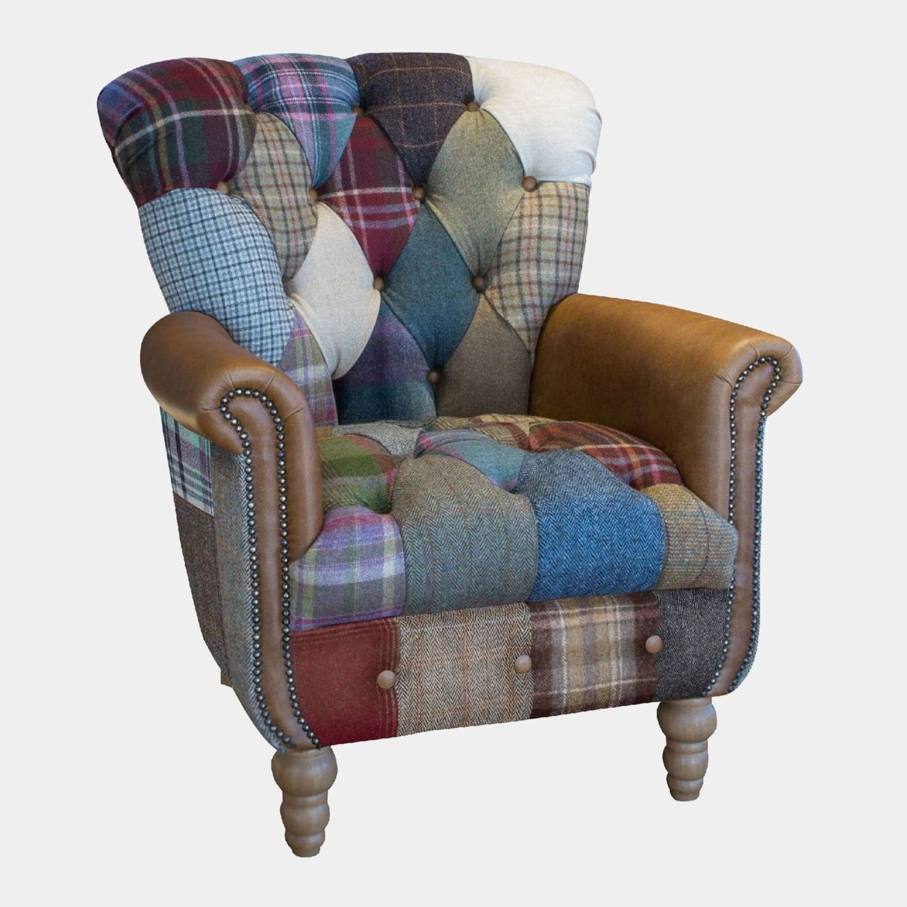 Jones - Chair, Patchwork Fabric