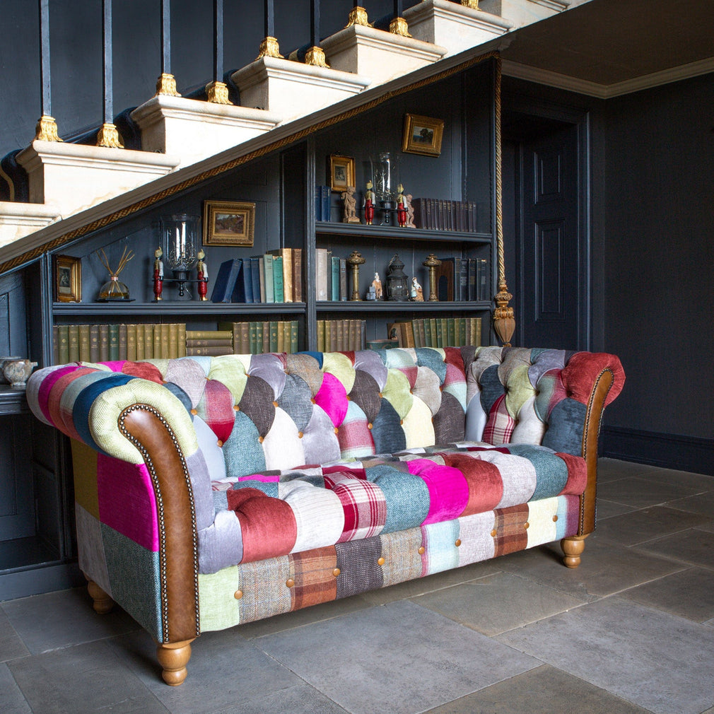 2 Seat Sofa In Fabric Patchwork