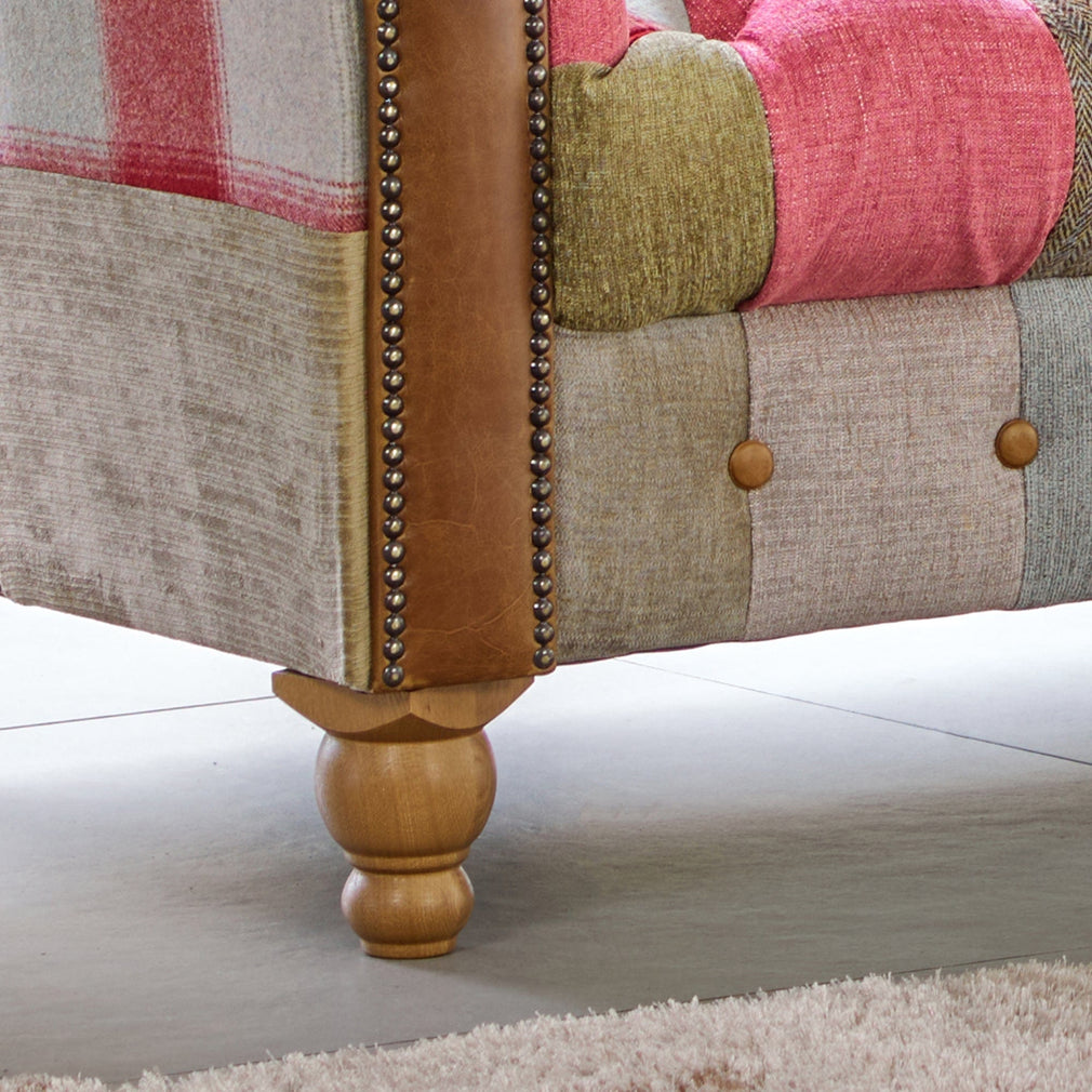 2 Seat Sofa In Fabric Patchwork