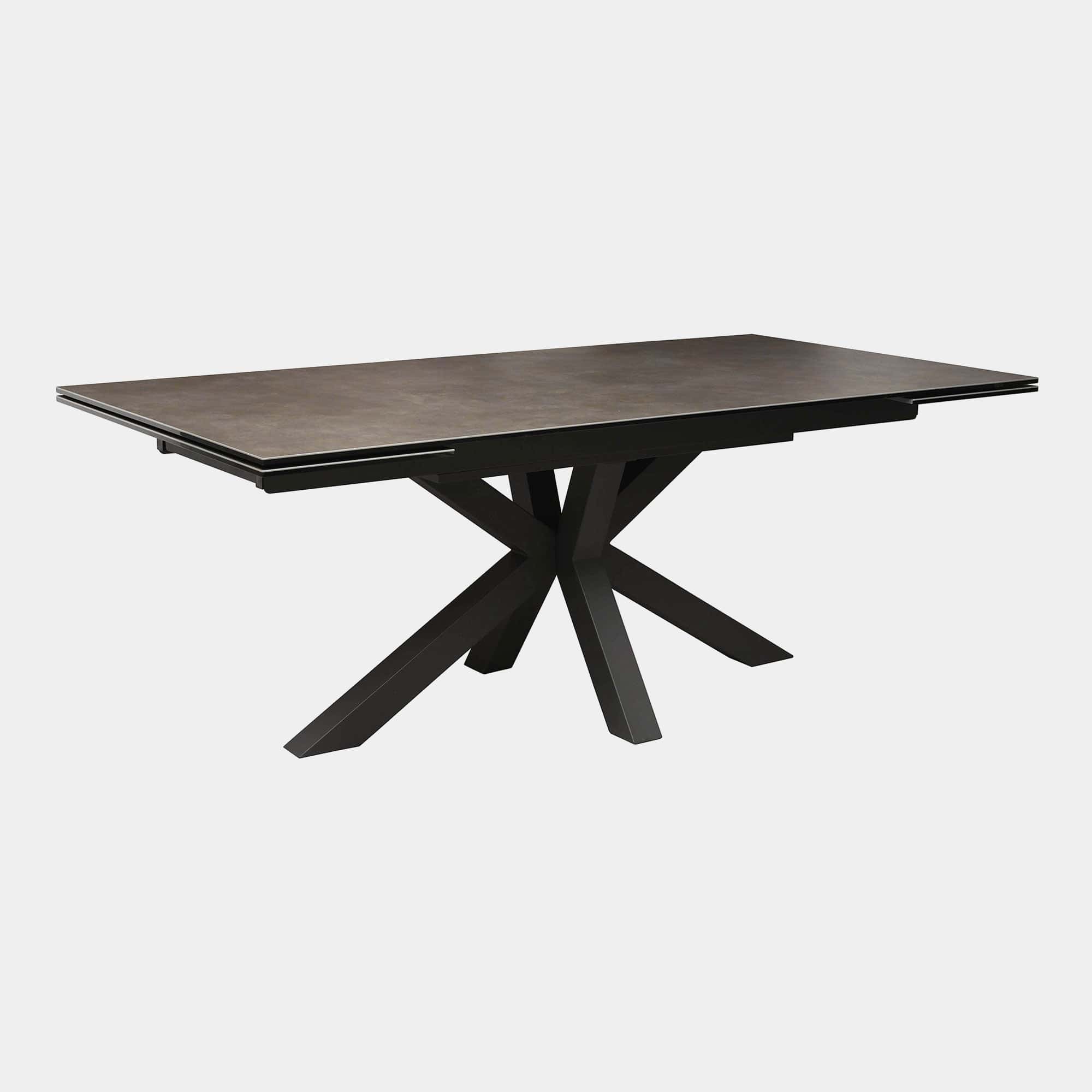 200cm Ext Dining Table KL54 Taupe Brown Ceramic Top
