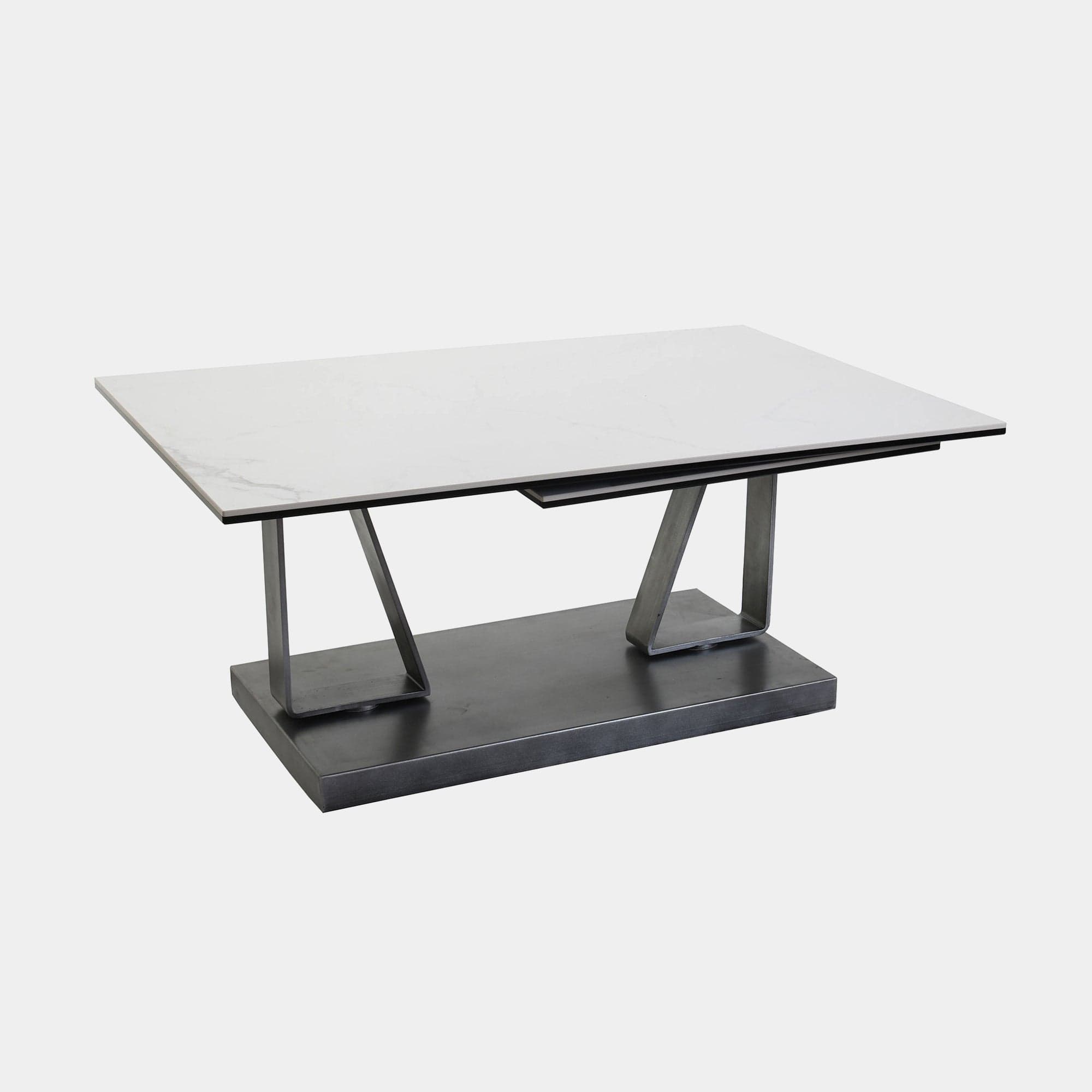 Cremona - 90cm Extending Coffee Table in White Ceramic