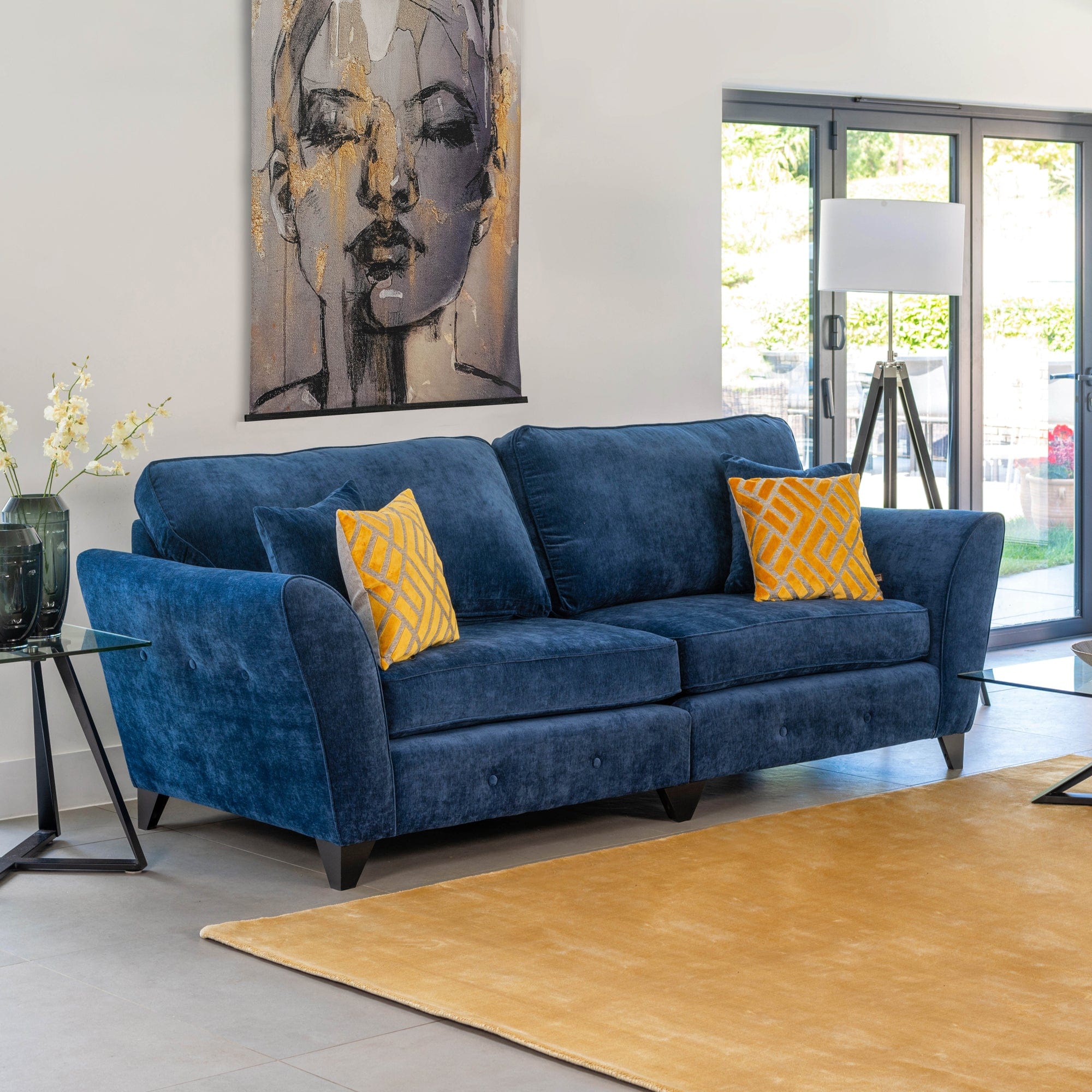 Corner Sofa With RHF Chaise In Fabric