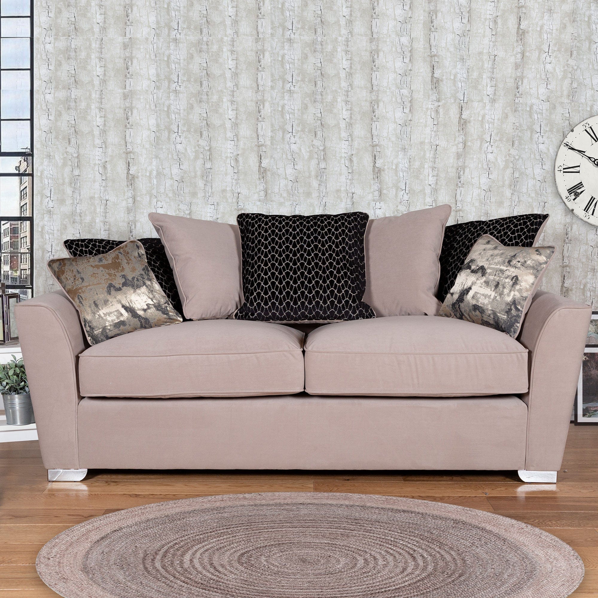 Swivel Chair In Plain Fabric