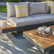 Cayman - Rectangular Modular Corner Sofa Set in Aluminium