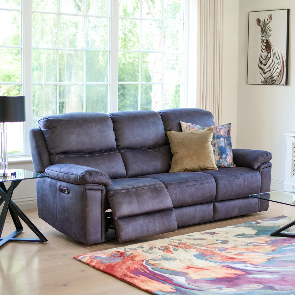 Tampa - 3 Seat 2 Power Recliner Sofa In Fabric Or Leather Fabric Grade BSF20