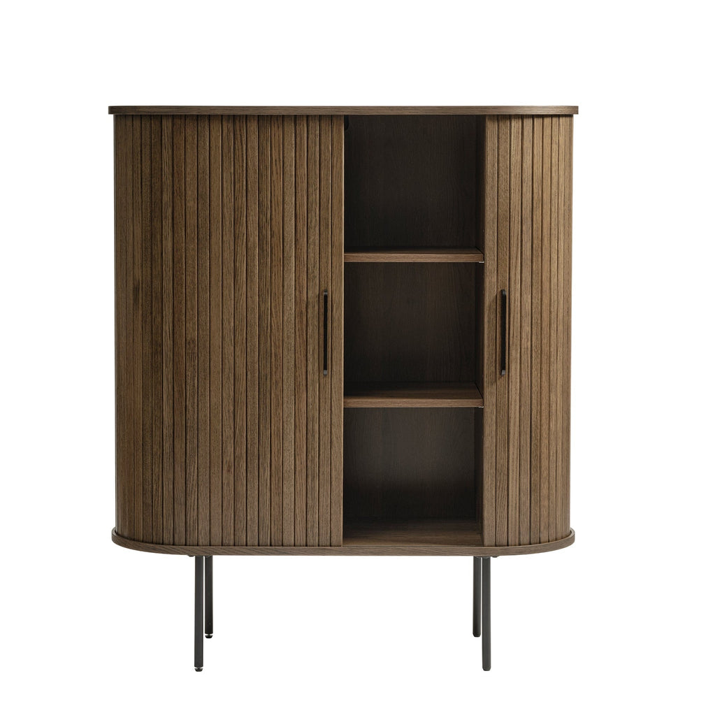 Tall Cabinet In Smoked Oak Finish