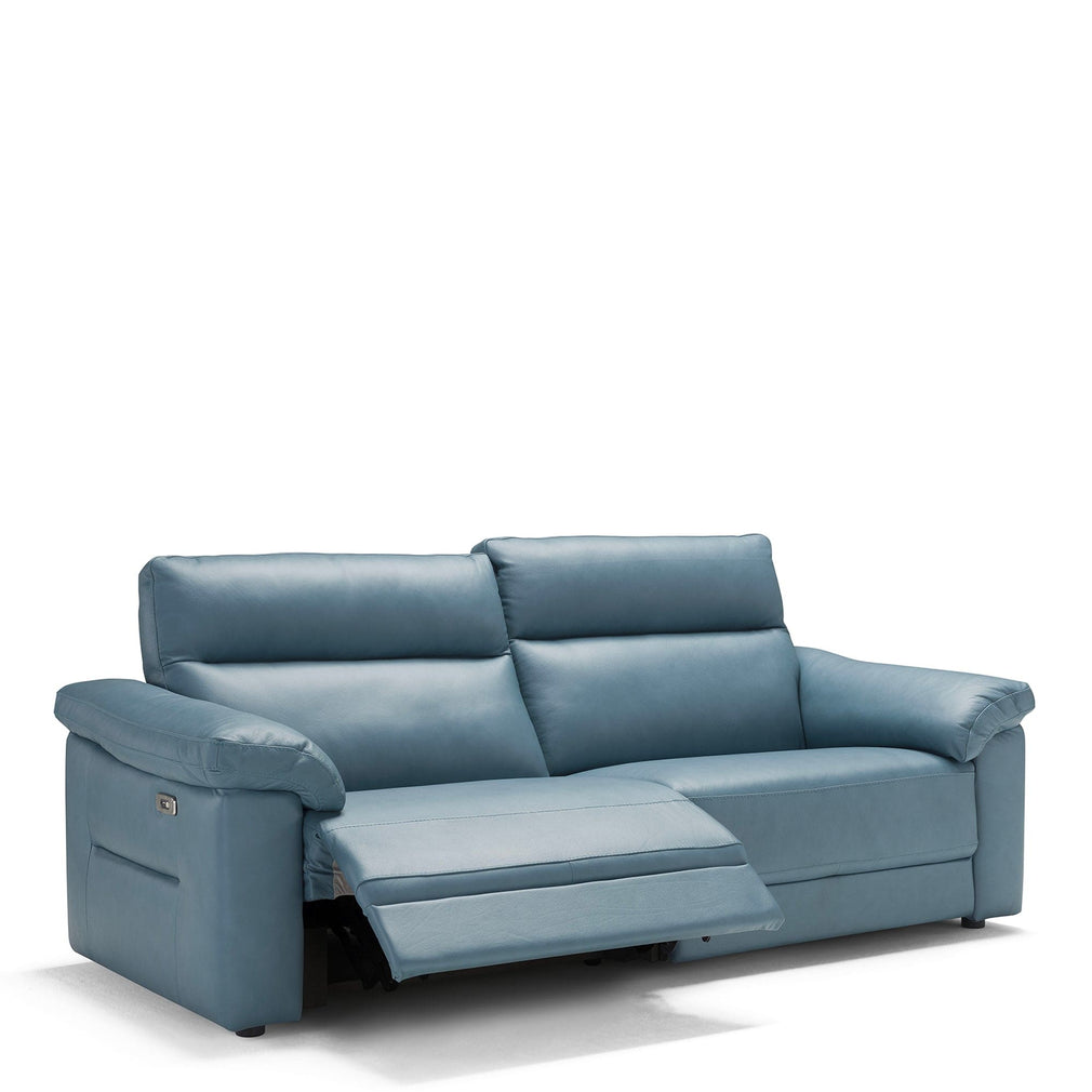 Extra Large 3 Seat Sofa With 2 Power Recliners In Leather Cat B