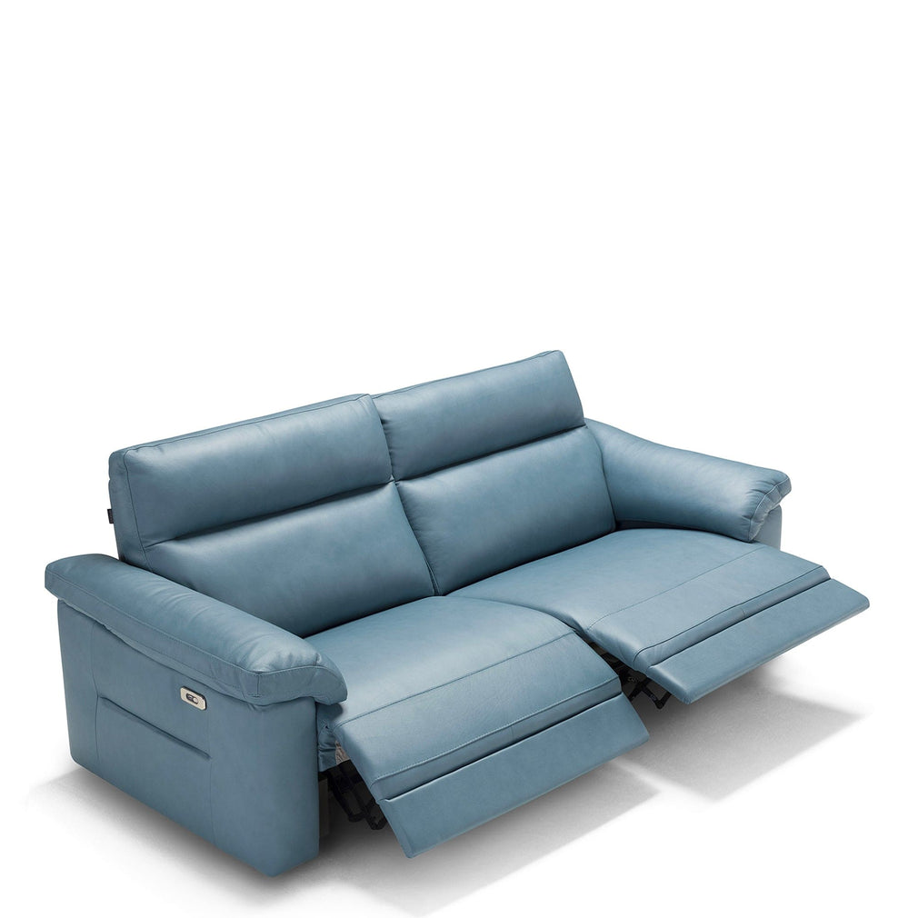 Extra Large 3 Seat Sofa With 2 Power Recliners In Leather Cat B