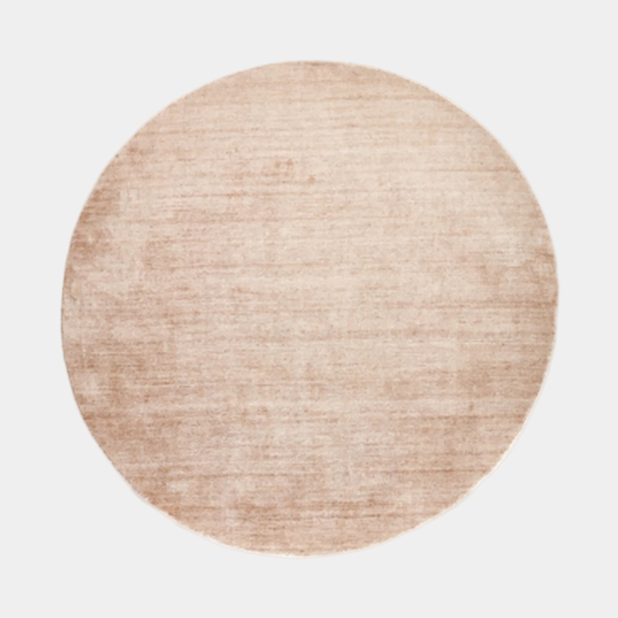 Plain Dust Round Rug Ivory 150cm