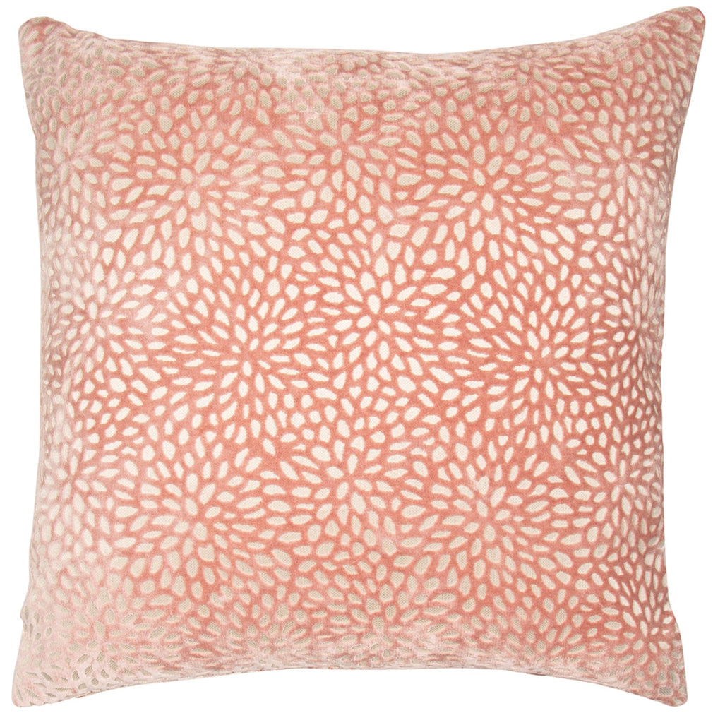 Floral Velvet Blush Cushion - Small