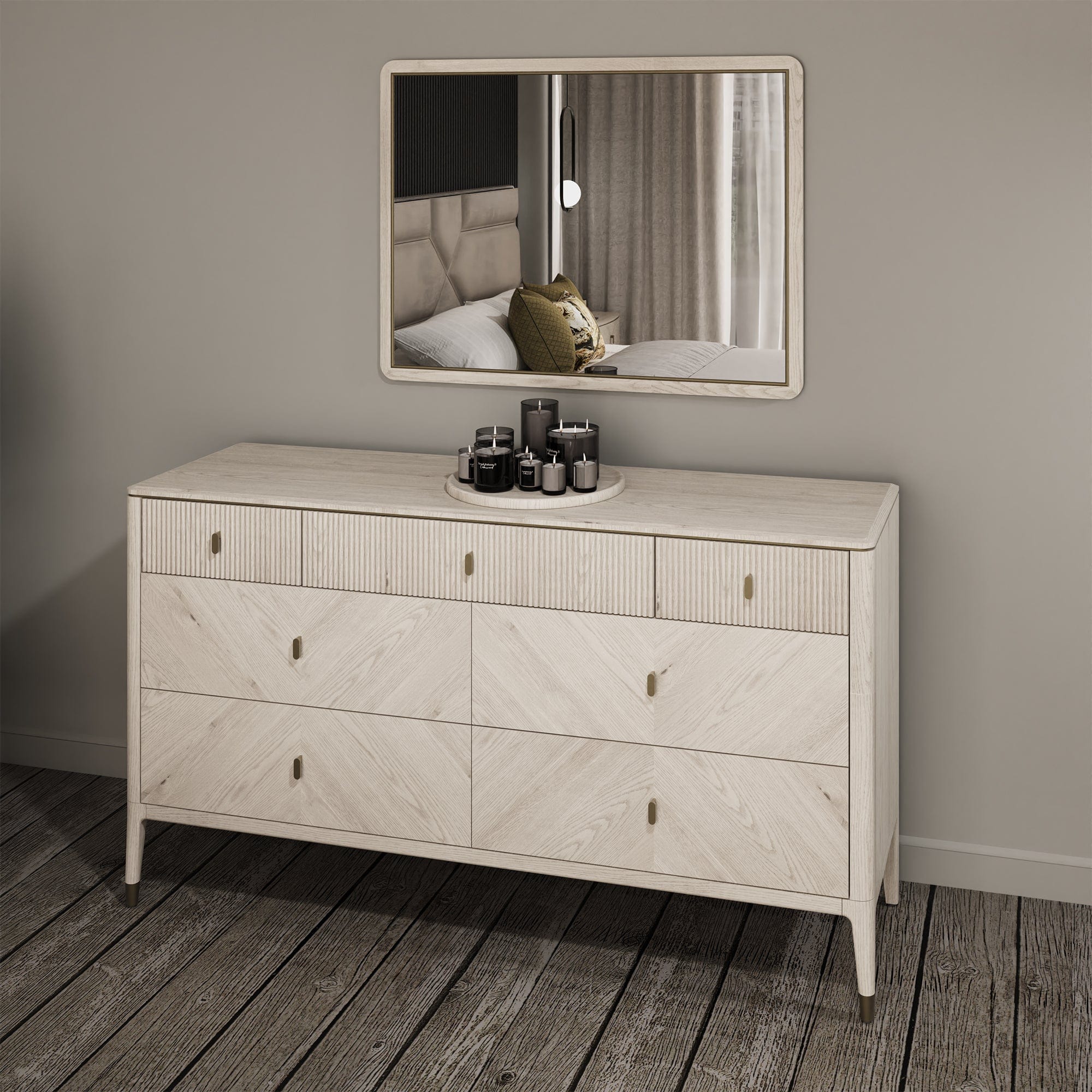 Dynasty Stone - 7 Drawer Chest of Drawers