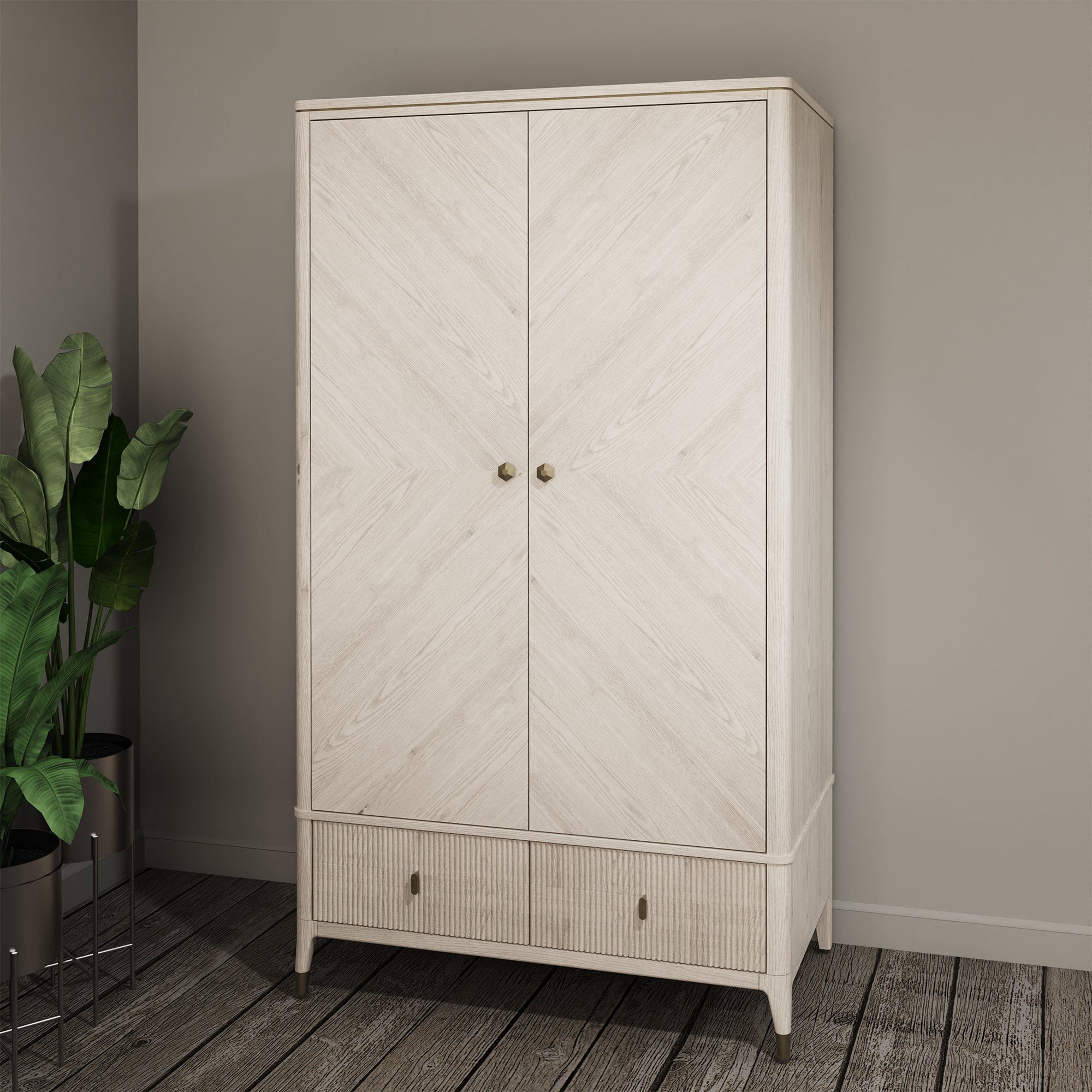 Dynasty Stone - Wardrobe With Drawers