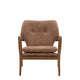 Accent Chair In Leather Brown