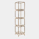 Cube Display Unit With Clear Glass & Gold Frame (Assembly Required)