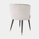 Swivel Dining Chair - Lyssa Off White/Greige Velvet Piping