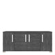 4 Door Buffet Central Sliding Doors In Grey Birch