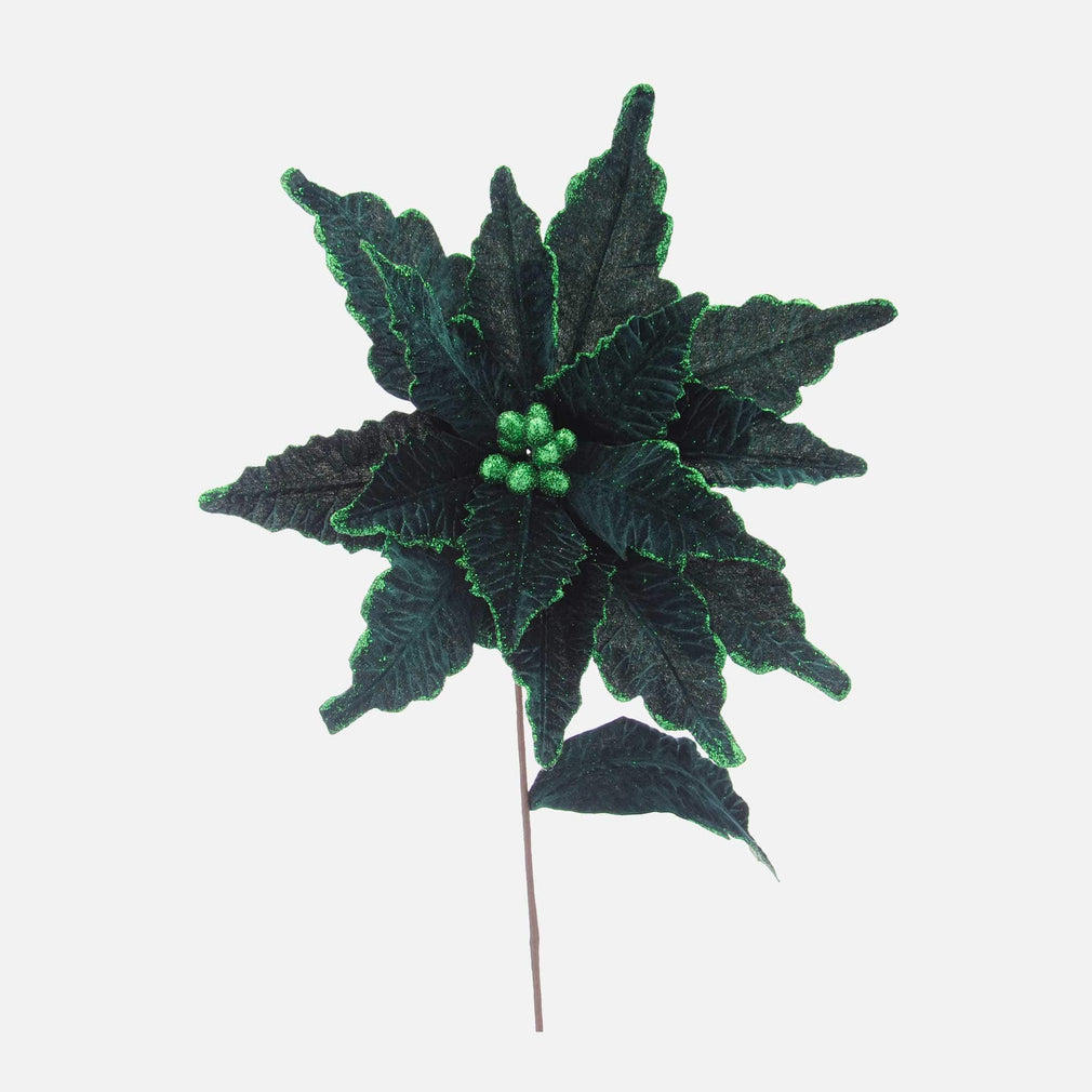 Velvet Poinsettia - Dark Green Stem