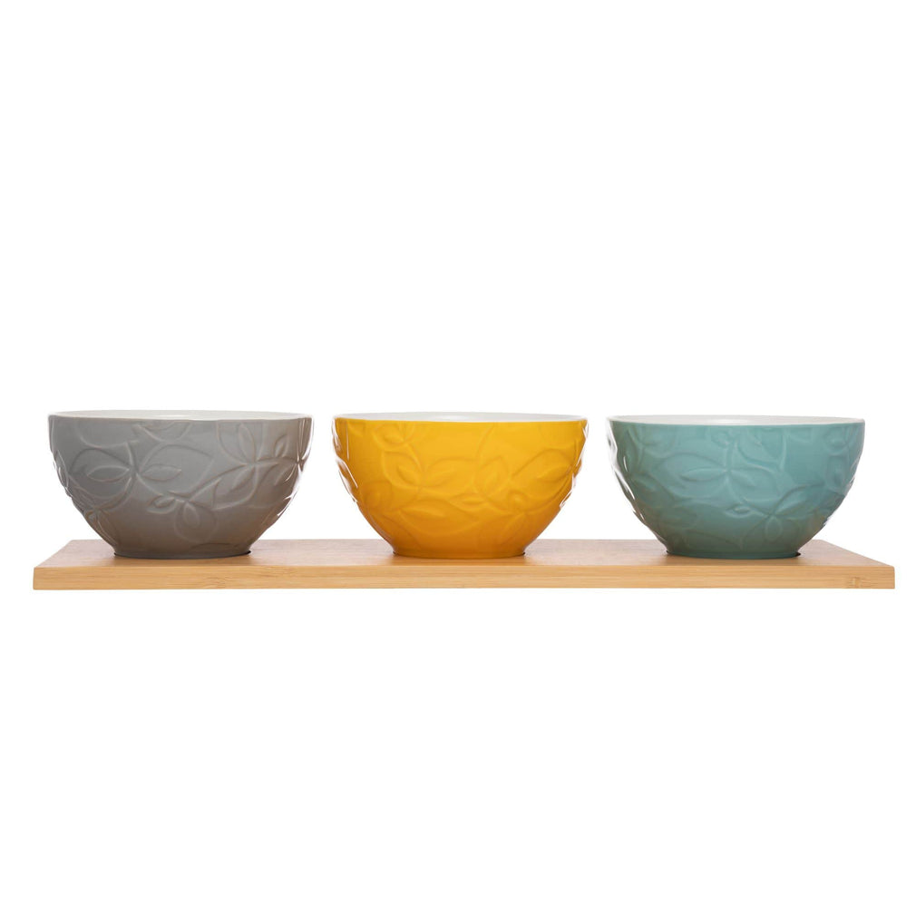 Catherine Lansfield Inga Dip Bowls - Set of 3 with Platter