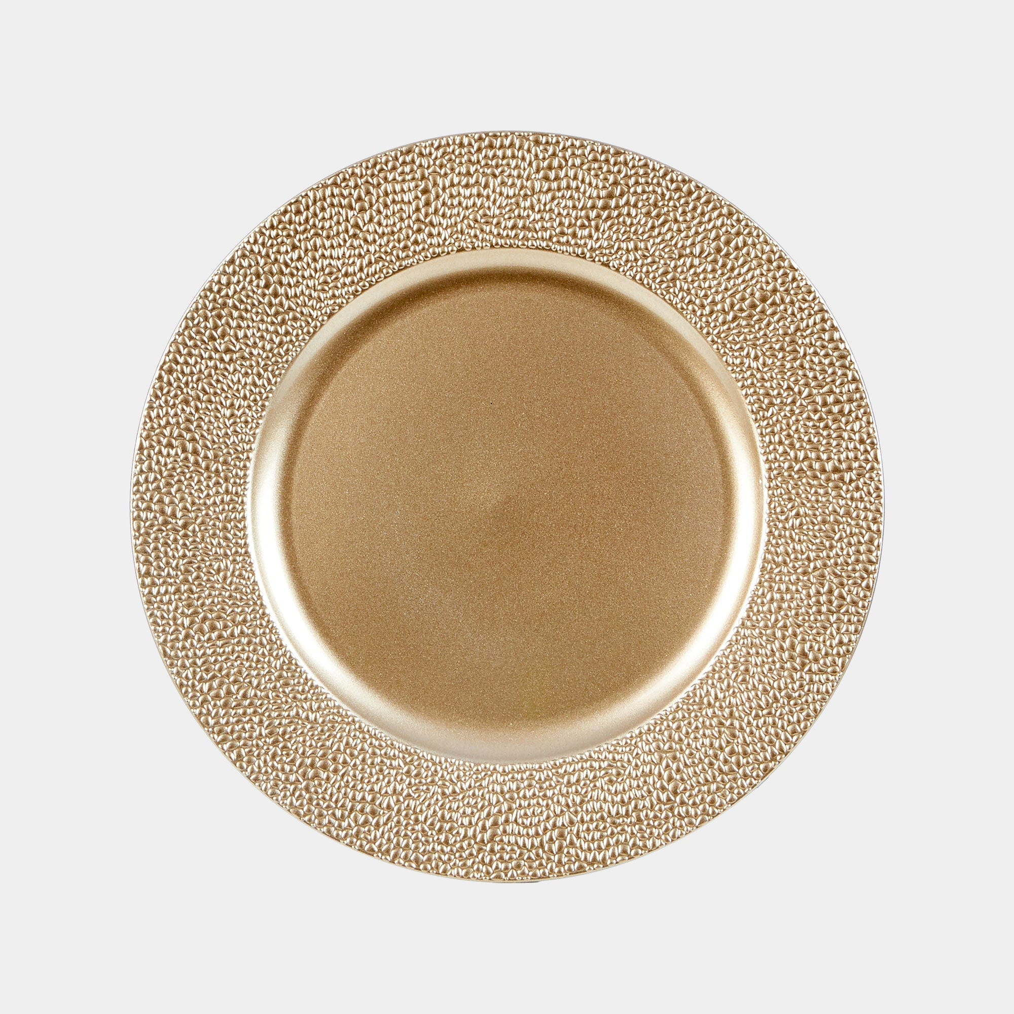 Charger Plate - Gold with Beaded Texture